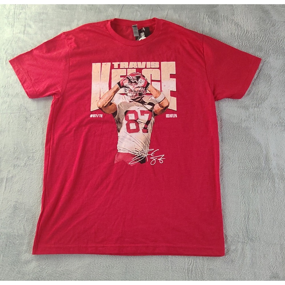Travis Kelce T-Shirt Large Red NFLPA Kansas City Cheifs NFL Travis Kelce 87